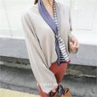 Bell Long-sleeve Cutout-detail Knit Top