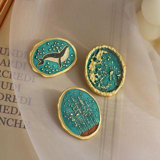 925 Sterling Silver Ocean Brooch