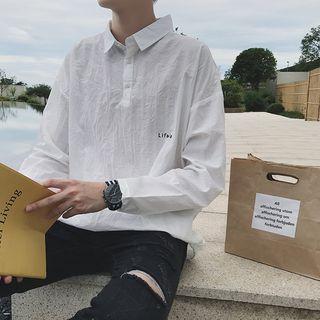 Couple Matching Long Sleeve Lettering Shirt