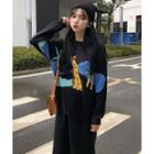 Printed Sweater / Straight Fit Pants / Midi Skirt