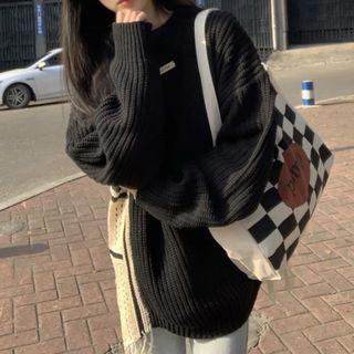 Fringed Sweater Black - One Size
