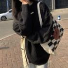 Fringed Sweater Black - One Size