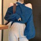 Halter Cold-shoulder Sweater