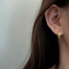 925 Sterling Silver Mini Hoop Earring 1 Pair - Gold - One Size
