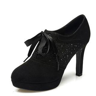 Lace-up High-heel Shoes