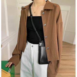 Faxu-leather Crossbody Bag