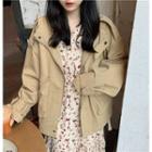 Plain Zip Jacket Khaki - One Size