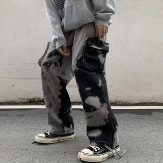 Tie Dye Straight-leg Jeans