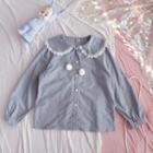 Doll-collar Button-up Blouse