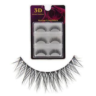 Set Of 3 Pairs: False Eyelash #3d-10