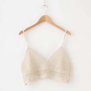 Cropped Knitted Camisole Top