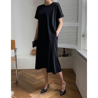 Rollup Dolman-sleeve Long Dress