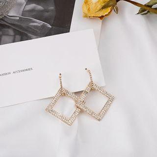 Rhinestone Dangle Earring 1 Pair - E3019 - As Shown In Figure - One Size