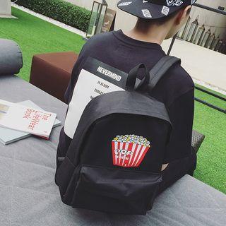 Popcorn Print Canvas Backpack