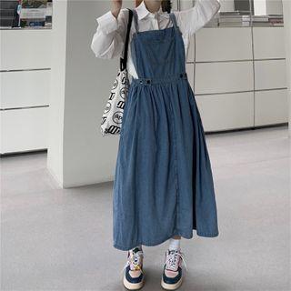 Long Denim Jumper Skirt