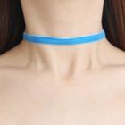 Velvet Choker Blue & Gold - One Size