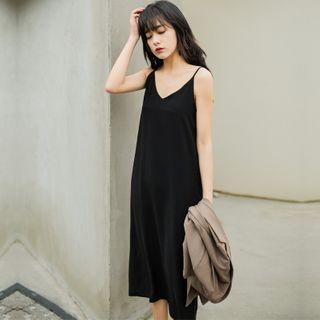 Strappy Plain Chiffon Dress