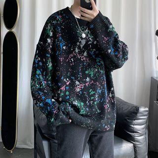 Splash-print Sweater