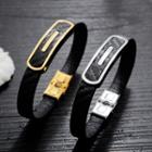 Stainless Steel Leather Bracelet