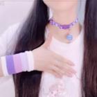 Bell Pendant Canvas Choker / Wrist Band / Set