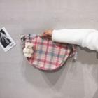 Plaid Zip Crossbody Bag / Bag Charm