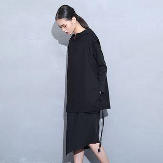 Mock Two-piece Split-neck Dress