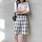 Plaid Shorts / Belt / Set