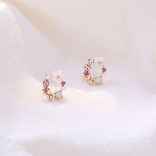 Flower Hoop Ear Stud