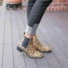 Leopard Faux Calf-hair Chelsea Boots