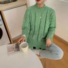 Cable Knit Long-sleeve Sweater