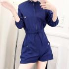 Mock Neck 3/4 Sleeve Playsuit
