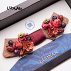 Flower Wooden Bow Tie