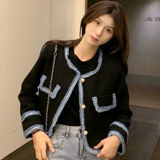 Panel Round-neck Jacket