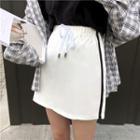 Striped High-waist A-line Skirt