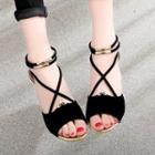 Ankle Strap Sandals Blue - 40