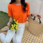 Plain Short-sleeve T-shirt In 7 Colors