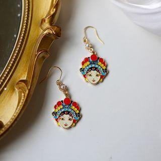 Glaze Chinese Opera Dangle Earring