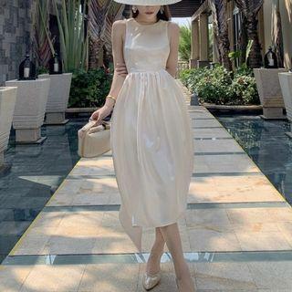 Strappy Satin Maxi Dress