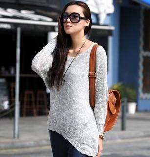 Oversized Knit Top White And Black - One Size