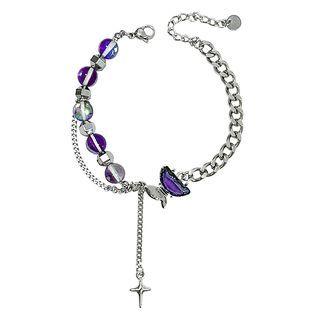 Glass Bead Stainless Steel Bracelet