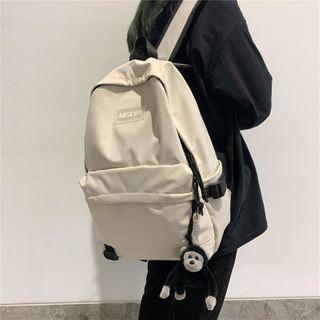 Monkey Charm Nylon Backpack
