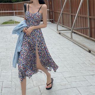 Floral Tube A-line Dress As Shown In Figure - One Size