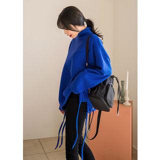 Tall Size Drawcord-trim Napped Pullover