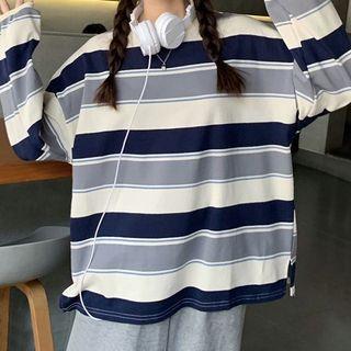 Striped Sweatshirt Black & White - M