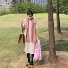 Crew-neck Elbow-sleeve Knit Dress