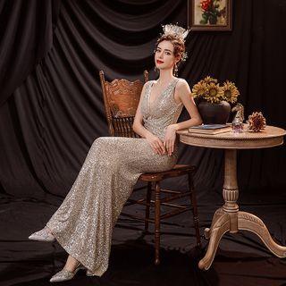 Glitter Mermaid Evening Gown