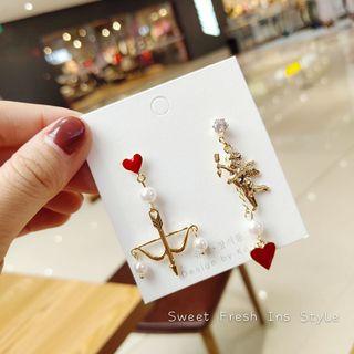 Non-matching Angel Drop Earring 1 Pair - As Shown In Figure - One Size