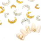 Rhinestone / Pearl Moon Nail Art Decoration