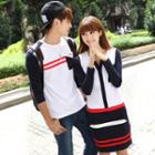 Couple Matching Striped Long-sleeve T-shirt / T-shirt Dress