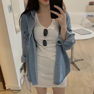 Denim Shirt / Mini Tank Dress